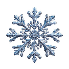 Intricate snowflake design isolated on transparent background png