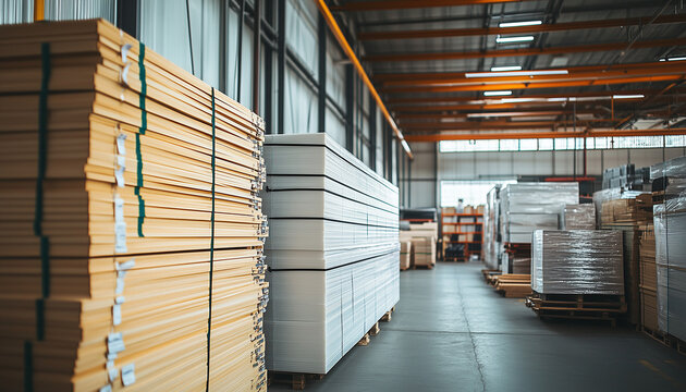 construction material inside a warehouse or DIJ