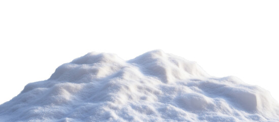 Snow pile isolated on white and transparent background