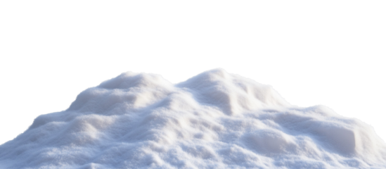 Snow pile isolated on white and transparent background