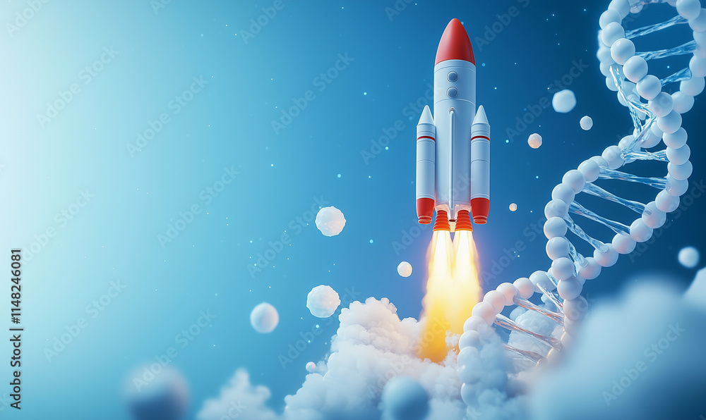 Poster exploring stem education through rocket launch simulations a dive into science technology engineerin