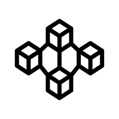 Blockchain Icon Vector Symbol Design Illustration