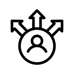 Decision Making Icon Vector Symbol Design Illustration