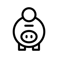 Piggy Bank Icon Vector Symbol Design Illustration