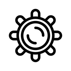 Rudder Icon Vector Symbol Design Illustration