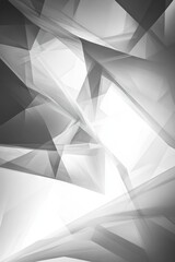 Fototapeta premium A striking abstract design featuring dynamic overlapping triangles in shades of gray, creating a modern and sophisticated look.