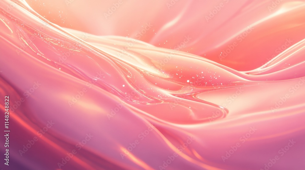 Poster fluid motion abstract art digital creation vibrant colors soft textures artistic conceptualization