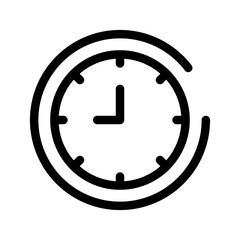 Clock Icon Vector Symbol Design Illustration