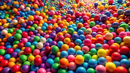 Obraz premium Multicolored Abstract Ball Background Panoramic Image - Thousands of Tiny Spheres Wallpaper