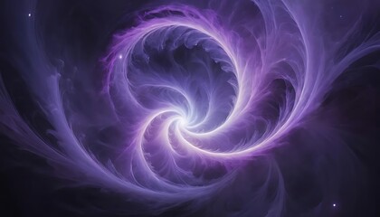 Abstract Purple Nebula Swirling Cosmic Dance
