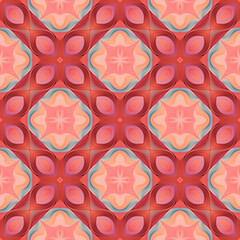 Patr&oacute;n sin costuras Original. Colores. Formas. Estampa. Textura. Fondo. Caleidoscopio. Sim&eacute;trico. Infinito. Rojo. C&aacute;lido