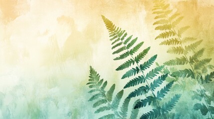 Lush green ferns nature scene botanical illustration tranquil environment close-up view natural beauty concept