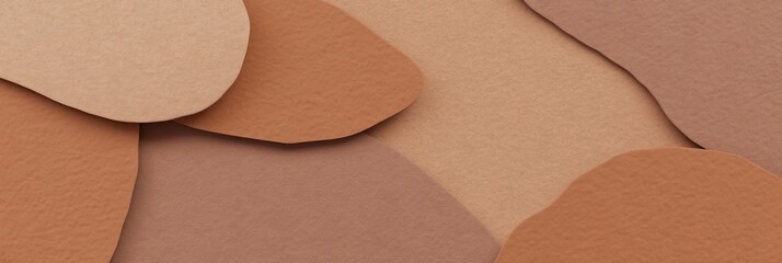 PANTONE 17-1230 Mocha Mousse Minimalist 3D Pattern Wallpaper Design