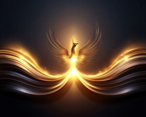 Empowering Individuals Living with Bipolar Disorder visualized with a person standing confidently under a glowing light, surrounded by abstract patterns representing inner strength