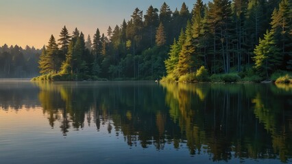 Obraz premium Create_a_serene_landscape_with_a_crystal