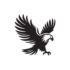 eagle silhouette vector clip art logo design