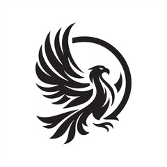 Obraz premium eagle silhouette vector clip art logo design