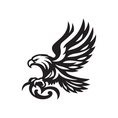 eagle silhouette vector clip art logo design