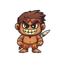 cute primitive man vector design