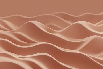 Fototapeta premium PANTONE 17-1230 Mocha Mousse Minimalist 3D Pattern Wallpaper Design