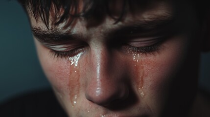 Emotional Portrait of a Young Man