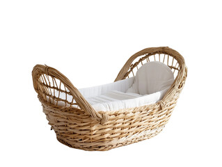 Obraz premium Bassinet Isolated On Transparent Background, perfect for baby products, nursery designs, and parenting related projects