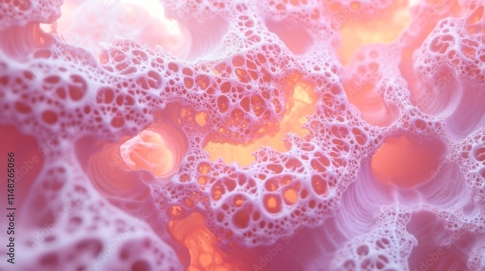 Poster bubbling foam patterns abstract macro photography vibrant colors digital art close-up view creative 