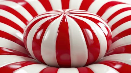 Obraz premium Red and White Candy Swirl Abstract Background