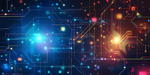 Obraz premium Abstract Digital Circuitry Network Design