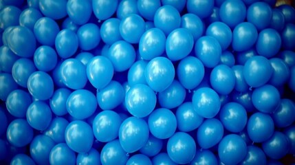 Festive abstract background of blue air balloons floating playfully in a cheerful composition ideal for party decorations and birthday celebrations