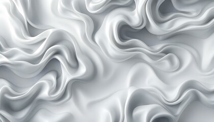 Obraz premium Background seamless subtle white glossy soft waves background texture. Overlay abstract wavy embossed marble displacement height map simple panoramic banner. minimal glossy background 