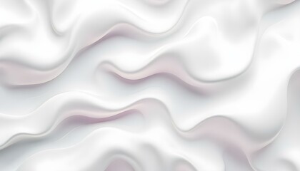 Obraz premium Background seamless subtle white glossy soft waves background texture. Overlay abstract wavy embossed marble displacement height map simple panoramic banner. minimal glossy background 