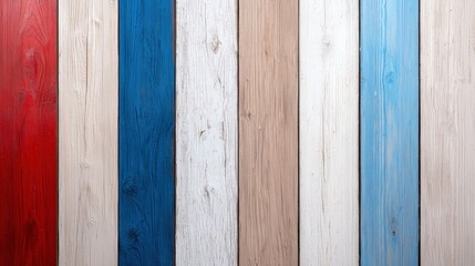 Colorful vertical wooden planks background texture.
