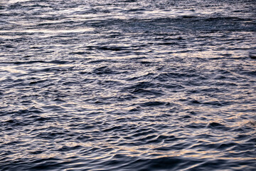 sunset waves on the sea