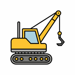 Crane Illustration for Kids.