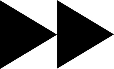 Fast forward button icon. Play fast forward button icon. Next round button illustration sign isolated on transparent background. Multimedia symbol modern for website design, mobile app.