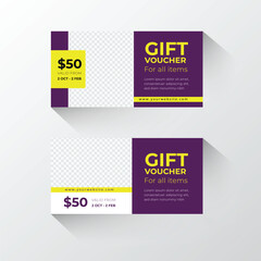 Colorful super-sale creative and trendy discount voucher design template.