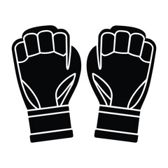 Gloves vector silhouette on white background