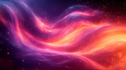 Fototapeta premium Abstract Cosmic Nebula Swirling Colors And Glittering Dust