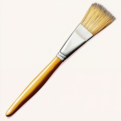 Fototapeta premium Paintbrush, an icon design with a white background. 