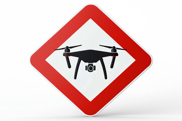 fly drone are not allowed warning sign, caution sign