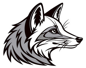 Fox Head Mascot Logo .
