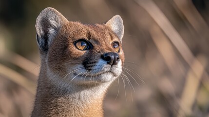 Wildcat Portrait A Golden Cat Gazing into the Distance