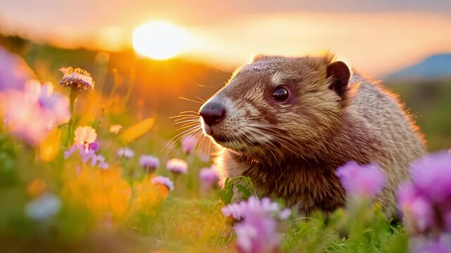 nature, cute, groundhog, wild, mammal, day, wildlife, brown, animal, marmot, fur, squirrel, summer, funny, fauna, groundhog day, marmota, furry, rodent, hog, small, ground, grass, outdoor, spring, hol