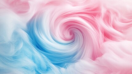 Fototapeta premium Abstract swirling pastel pink and blue paint texture.