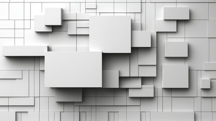 White triangle tiles forming a seamless pattern in 3D, providing a sophisticated and stylish background with clean lines and a contemporary feel