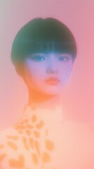 Surreal portrait of a person in soft tones