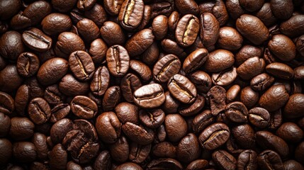 Texture of roasted coffee beans