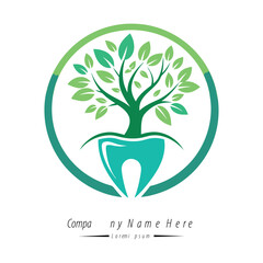 Obraz premium Dental tree logo