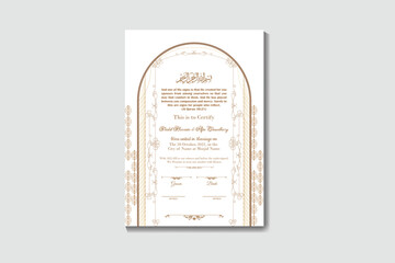 Islamic marriage certificate and Muslim contact marriage certificate